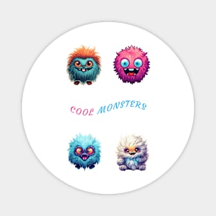 Cool Monsters T-Shirt Design - Unique Creatures Graphics Magnet